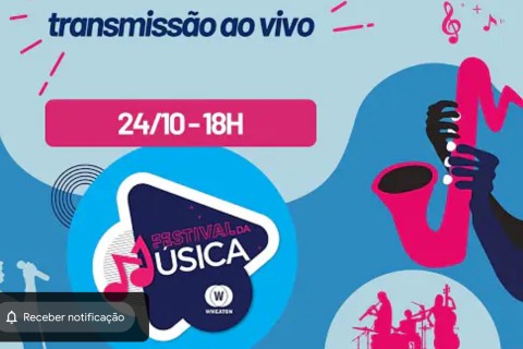 Hoje 24/10, 18 hs, Festival de Música, Wheaton