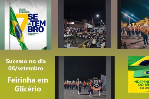 Feirinha de Glicério na semana da independência.
